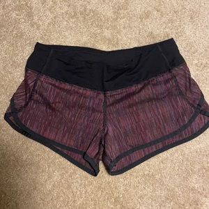 Lululemon Run Speed shorts 4 EUC space purple pink